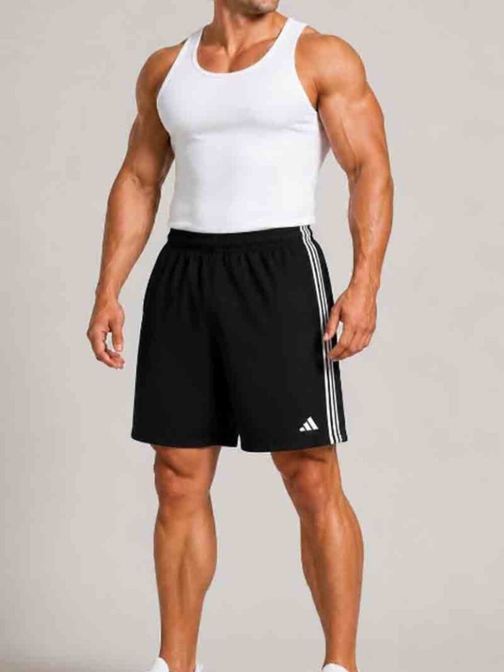 New adidas Training Entrenamiento Shorts Black White KS7776 Men's Size 3XL
